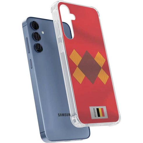 Belgium Soccer Flag Galaxy A55 5G Clear Case